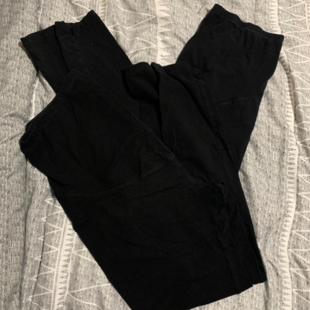 3 pairs Black Maternity Leggings.
